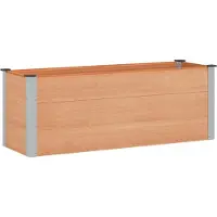 vidaXL Hochbeet Braun 150 x 50 x 54 cm WPC und Aluminium