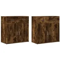Helloshop26 - Buffet Sideboard Kommode Kleiderschrank Aufbewahrungsmöbel Organizer für Küche Wohnzimmer Lounge 2er-Set 79 x 38 x 80 02_0036749