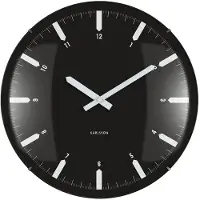 Karlsson - Wanduhr Realista Dome - Schwarz - 35x35x35cm