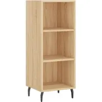Helloshop26 - Buffet Sideboard Kommode Kleiderschrank Aufbewahrungsmöbel Organizer Küche Wohnzimmer Sonoma-Eiche 34,5 x 32,5 x 90 02_0031511