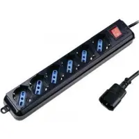 Techly IUPS-PCP-6V, 1,5 m, Typ L, Schwarz, CE, RoHS, 6 AC-Ausgänge, 250 V