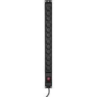 ActiveJet COMBO 12er Steckdosenleiste 1,5mschwarz, 1,5 m, 12 AC-Ausgänge, Indoor, Typ E, Typ E, Kunststoff