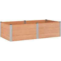 vidaXL Hochbeet Braun 200 x 100 x 54 cm WPC und Aluminium