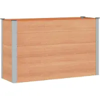 vidaXL Hochbeet Braun 150 x 50 x 91 cm WPC und Aluminium