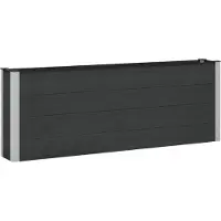 vidaXL Hochbeet Schwarz 200 x 30 x 72 cm WPC und Aluminium