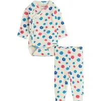 Mini Rodini Set - Rib - Blumen/Pointelle - Multi - - 62 - Body L/Ä