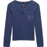 Superdry Athletic Button Down Langarm-t-shirt