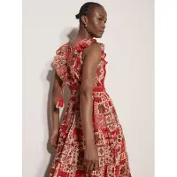 Apricot Partykleid "Schimmerndes Midaxi-Kleid" mit Schalsprint und Stufen