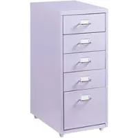 Helloshop26 - Büroschrank/Aufbewahrungseinheit auf Rollen mit 5 Schubladen 69 x 28 x 41 cm lila