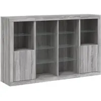 Helloshop26 - Buffet Sideboard Kommode Kleiderschrank Aufbewahrungsmöbel Organizer für Küche Wohnzimmer Lounge mit LED-Beleuchtung 02_0037236