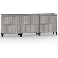 Helloshop26 - Buffet Sideboard Kommode Kleiderschrank Aufbewahrungsmöbel Organizer für Küche Wohnzimmer Lounge 3-teilig 02_0037167