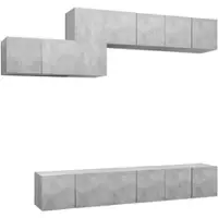 Helloshop26 - 7-teiliges Möbelset bestehend aus Kleiderschrank Sideboard TV-Schrank und Fernseher für Wohnzimmer Schlafzimmer 02_0025157