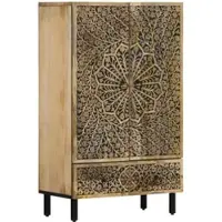 Helloshop26 - Buffet Sideboard Kommode Kleiderschrank Aufbewahrungsmöbel Organizer für Küche Wohnzimmer Lounge 60 x 33 x 100 cm 02_0029607