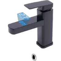 OEM Digitaler Wasserhahn, Edelstahl- und Kunststoffkonstruktion, Abmessungen 10,5 cm x 17,5 cm, Durchmesser des Montagedurchgangs 3,3 cm, Schlauchlänge 60 cm, Temperaturbereich 0-99 °C