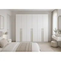 MOEBLO Kleiderschrank 6-türig – moderner Schrank viel Stauraum, Schlafzimmer Garderobenschrank - Schrank Glamy 6D - Weiß
