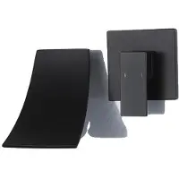 OEM Wandmontierte Waschbeckenarmatur, Wasserfallauslauf, Einhebelsteuerung, Schwarz B