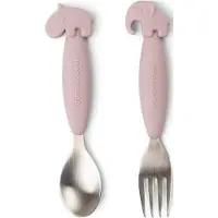 Done by Deer Besteckset - 2er-Pack - Powder - - One Size - Kinderbesteck