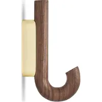 Gejst Hook Kleiderhaken Mini Walnuss/Messing - , Holz, Metall