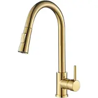 OEM Küchenarmatur, flexibler Ausziehbrause, Einhebelmischer, Gold A