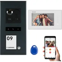 Balter ERA Aufputz Graphit RFID 2-Draht BUS IP 7" WiFi Video Türstation iOS Android Set für 1 Familienhaus