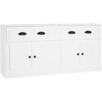 Helloshop26 - Buffet Sideboard Kommode Kleiderschrank Aufbewahrungsmöbel Organizer für Küche Wohnzimmer Lounge 2er-Set 02_0036692