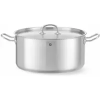 Hendi 2x Topf niedrig - mit Deckel,11,9L,⌀320x(H)150mm