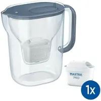 Brita Style ESSENTIAL XL Filterkanne graphitgrau + MX Pro Pure Performance Filter