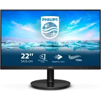 Philips V Line 222V8LA/00, 54,6 cm (21.5"), 1920 x 1080 Pixel, Full HD, LCD, 4 ms, Schwarz