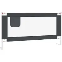 Syfax Kleinkind-Bettschutzgitter Dunkelgrau 160x25 cm Stoff