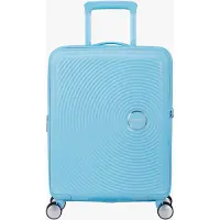 American Tourister Soundbox Spinner 55 / 20 TSA EXP Trolley Blueberry Fizz hellblau