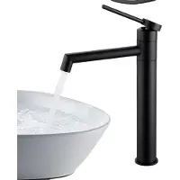 OEM Waschbeckenarmatur, 360° schwenkbarer Auslauf, hochwertige Materialien, schwarz, G3/8