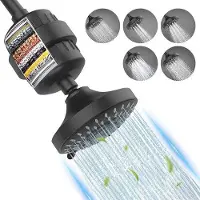 OEM Dusche-Sprühkopf mit 15-Tritt-Hartwasser-Filter für sauberes Wasser und hohe Wasserdruckleistung.