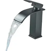 OEM Waschbeckenarmatur, Einhebel, Wasserfall-Design, Matte Schwarz A