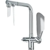 OEM Reiniger Küchenarmatur, Ausziehbare Sprühdüse, Duale Bedienung, Chrome A