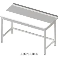 Stalgast Arbeitstisch ohne Grundboden, 800x700x850 mm, mit bündig eingelassener PE-Schneideplatte, ohne Aufkantung, verschweißt