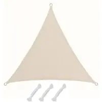 AMANKA UPF50+ UV Sonnensegel 2x2x2 Polyester Dreieck Wasserabweisend Garten Segel Beige