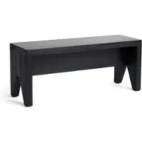 HAY Manolito Hocker, Kiefernholz schwarz, 60 x 20 x 25 cm - , Manolito, Schwarz, Holz, Design