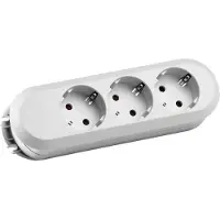 Bachmann SMART Steckdosenleiste 3xCEE7/3 weiß, ohne Zuleitung