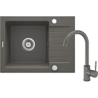 Deante Granite sink with 1-bowl faucet with drainer