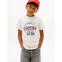 Tommy Hilfiger T-Shirt Basketball Graphic KB0KB10277 D Hellgrau Regular Fit
