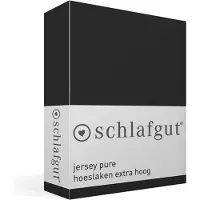 Schlafgut Spannbettlaken "PURE BOXSPRING in Gr. 90x200, 140x200 oder 180x200, für Boxspringbett", aus Bio-Baumwolle, für Matratzen bis 40 cm Höhe, Bettlaken