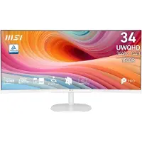 MSI Pro MP341CQW E12, 86,4 cm (34"), 3440 x 1440 Pixel, UltraWide Quad HD, 4 ms, Weiß