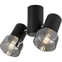 Rabalux 73053 Spots lampen Hatice E14 2x MAX 15 Metall Glas schwarz