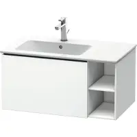 Duravit L-Cube Waschtischunterbau wandhängend, 1 Auszug, Regalelement seitlich, Becken links, 820x400x481mm, LC619101818