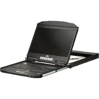 Aten CL3700NW SL Kurze Tiefe Single Rail 18,5"-LCD Konsole (USB HDMI), SL-Layout