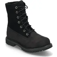 Timberland für Damen. TB18149A0011 Lederstiefel Authentic Mid Warm schwarz (41 W), Wohnung, Schnürsenkel, Lässig