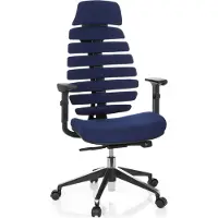 Hjh OFFICE ERGO LINE II PRO | Stoff - Profi Bürostuhl Blau