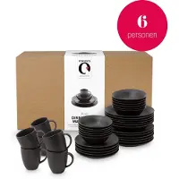 Vt wonen Geschirrset vtwonen Raw Matt Black (36-teilig)
