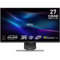 MSI MPG 274URDFW E16M 27" Mini LED Rapid IPS UltraHD 4K Dual Mode 160Hz USB-C VESA DisplayHDR 1000