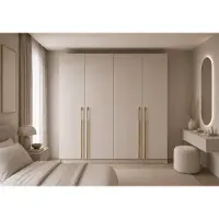 MOEBLO Kleiderschrank 4-türig – moderner Schrank viel Stauraum, Schlafzimmer Garderobenschrank - Schrank Glamy 4D - Cashmere
